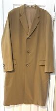 Crombie Made in Scotland 100% Cashmere Camel Brown Full Length Overcoat L