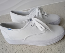 Keds Triple White Ladies/Girls Canvas Sneakers