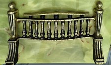 Vintage Brass Fire Fret Fireplace Guard.