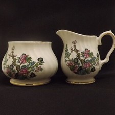 Sadler Indian Tree Milk Jug & Sugar Bowl Set – Vintage English Pottery – Matchin