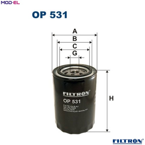 Oil filter 531 for bedford - op,