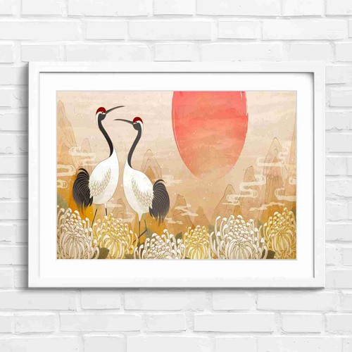 Traditional japanese cranes - japanese,