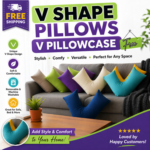 Pillow with free v - pillow,