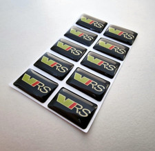 10x Skoda VRS 3D Domed Badge