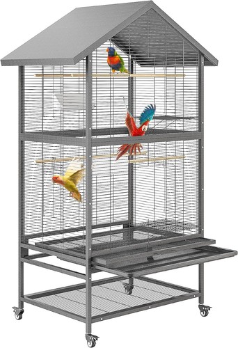 Bird cage with wheels - bird, &