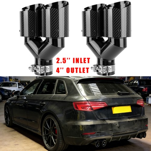 Dual 4 out carbon - 2.5"in, 4"out