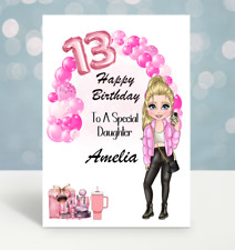Personalised Birthday Card Daughter Sister Friend Niece Cousin 12th 13th 14th
