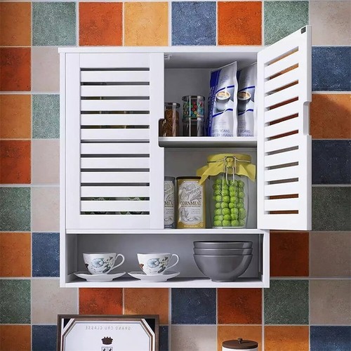 White bamboo bathroom wall - white,