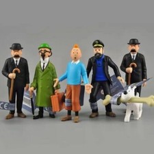 6pcs Tin Tin Struppi Figures Collection Tintin Comic Series Cartoon Doll Figure