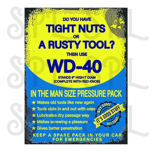 Retro style metal tin - wd-40,