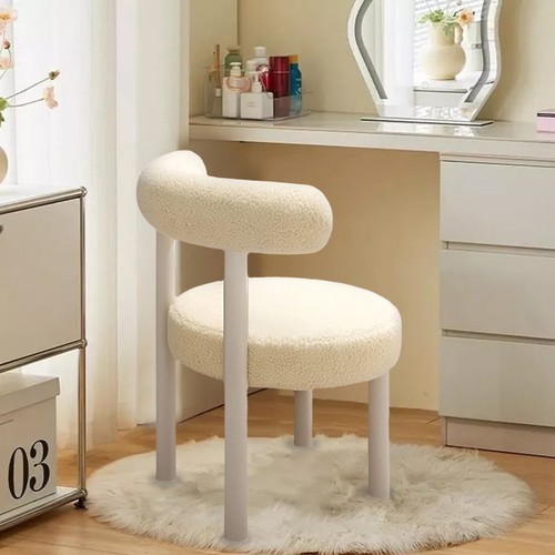 Cream white soft makeup vanity - white,