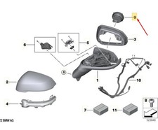 BMW X1 U11 Front Door Mirror Drive 51165A160E9 NEW
