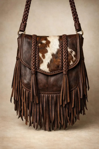 Womens fringe shoulder - fringe, bag