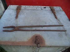Vintage Blacksmith Tool Tongs Forging Iron Works Anvil Forge tool 31" long cheap