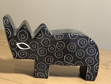 Vintage Carved Soapstone Black