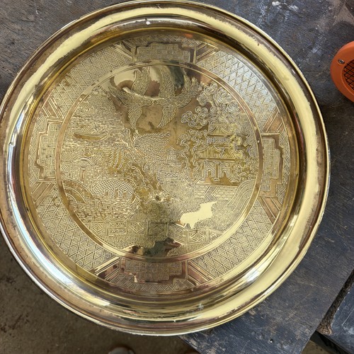 Solid brass bar serving tray - brass,