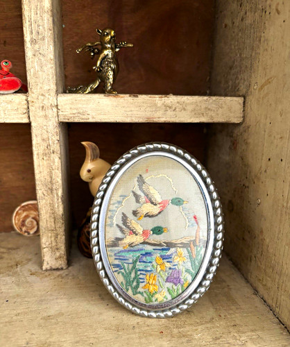 Vintage framed oval - framed,