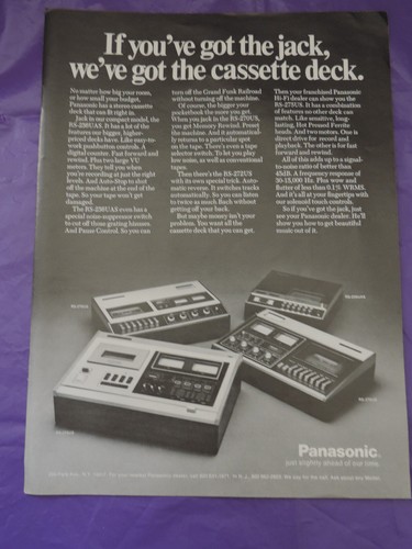 1972 panasonic cassette decks - panasonic,