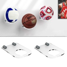 2Pcs Acrylic FootBall Display Stand Basketball Wall Mount Ball Support Bracket