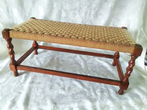 Vintage bench stool wood - vintage,
