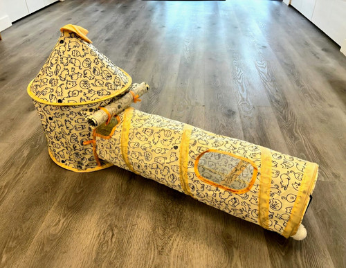 Interactive cat play - cat, tunnel