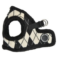 Puppia Dog Harness Vest No Pull Adjustable Jaden Black Argyle Small 12-13" Chest