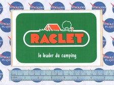 ADESIVO STICKER VINTAGE AUFKLEBER AUTOCOLLANT RACLET LE LEADER DU CAMPING