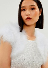 Coast Cropped Feather Bolero