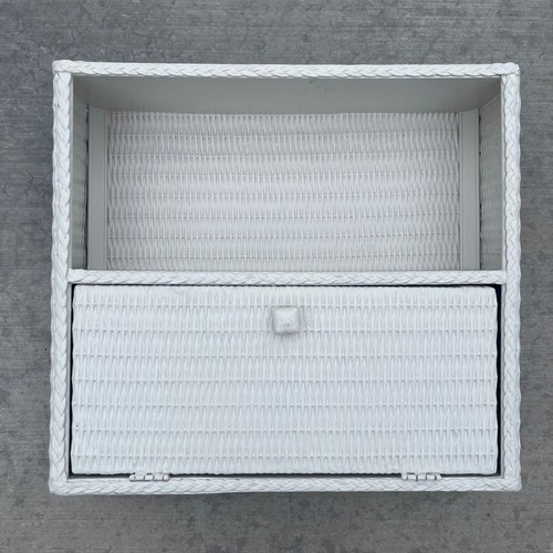 Vintage white wicker wall - vintage,