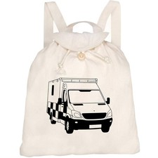 'Emergency Ambulance' Canvas Rucksack / Backpack (RK00041192)