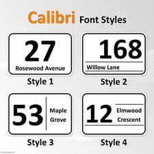 4 x PET Wheelie Bin Stickers Numbers Personalised Custom House Street Bin Number