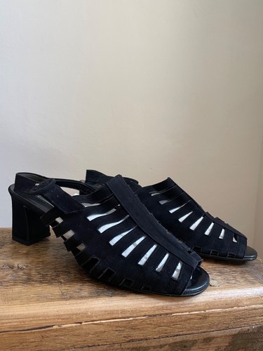 Vintage 90s gabor black suede - vintage,