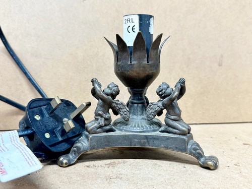 Vintage lamp base cherub - lamp,