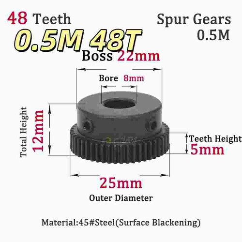 Spur gears steel - pinion,