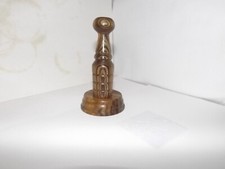 A palm gavel in pitch pine 4-1/4tall and a laburnham block