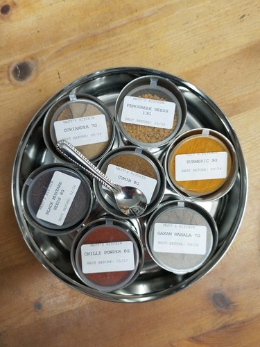 Authentic spice tin - tin, indian