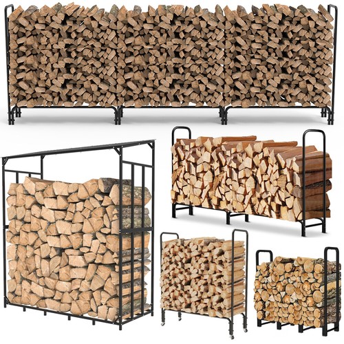 Large tall firewood logs rack - tall,