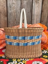 VINTAGE WICKER PLASTIC WOVEN