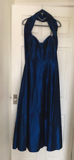 DEBUT Ladies Blue Shimmer Ball Gown Prom Cocktail Evening Dress & Shawl Size 10