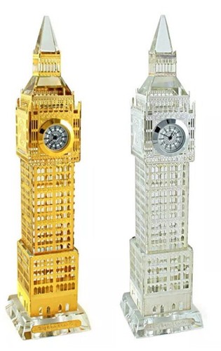 Crystal big ben clock - ben, tower