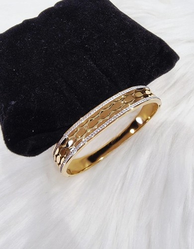 Gold bangle bracelet - gold,