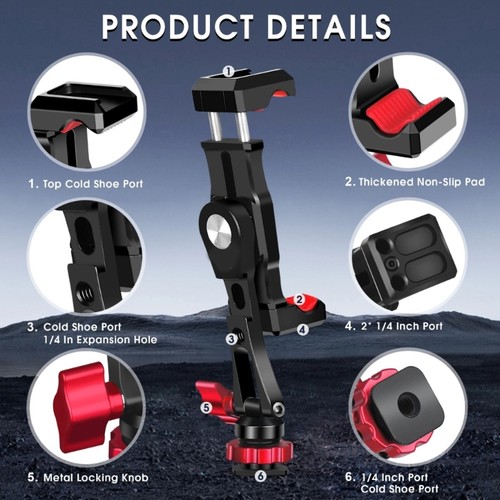 Phone holder tripod - mount, with