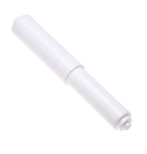 QUALITY TOILET ROLL HOLDER ROLLER White Replacement Spindle Spring Standard Size