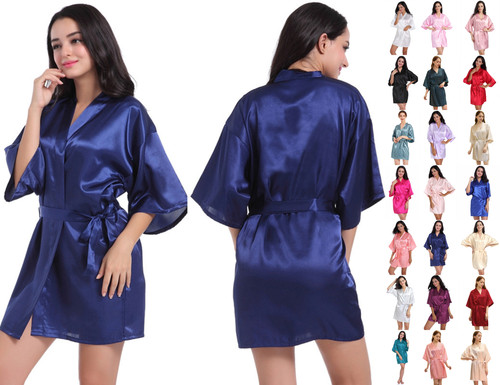 Women kimono robe satin - kimono,