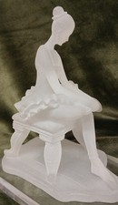 Crosa Italy 1996 Sitting Ballerina Frosted Acrylic Mint Condition