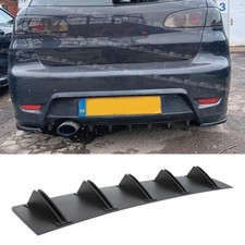 For Seat Ibiza Cupra R MK3 Black Rear Bumper Spoiler Diffuser Splitter 10-Fins