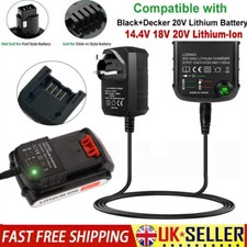 Battery Charger Replacement for Black & Decker LBXR20 14.4V 18V 20V Lithium-Ion