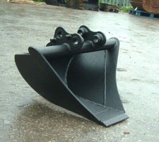 8" to 24" Mini Digger V shape ditching bucket 2 to 3.9 ton excavators c/w pins