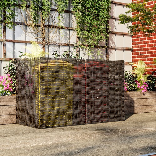 Garden dustbin triple - triple, wheelie