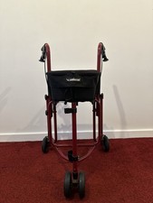 Uniscan Triumph 3-Wheel Foldable Walker Rollator with Seat and Bag